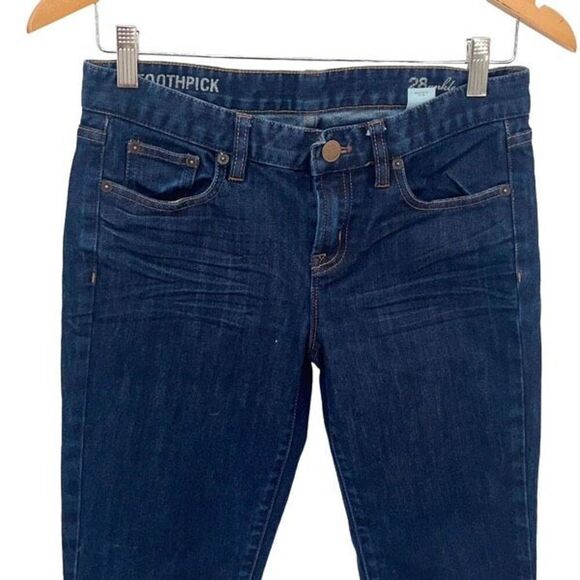 J Crew Womens Classic Low Rise Toothpick Skinny Ankle Jeans dark Wash Size 28 - Picture 2 of 9